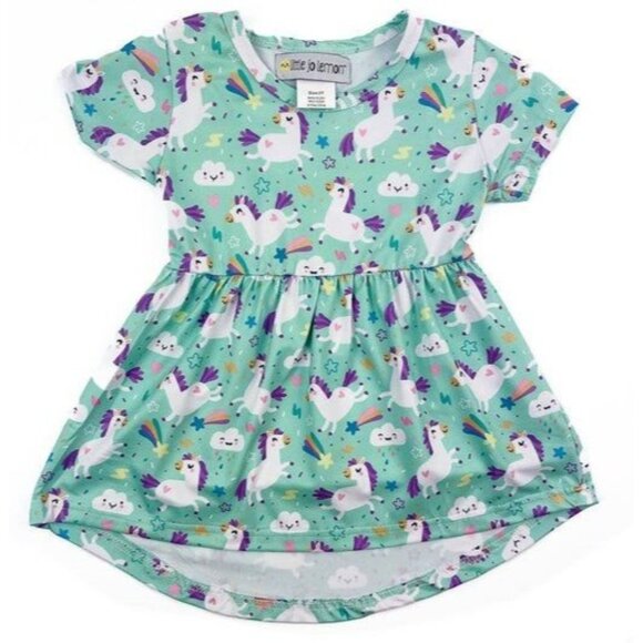 Cute Little Lemons Girl's Unicorn Print Tunic-Size 2T - Picture 1 of 1